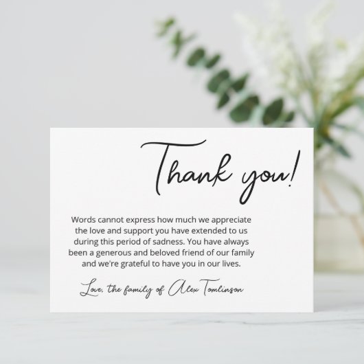 Merci simple noir blanc de deuil (Debout devant)