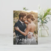 Merci simple photo de mariage script (Debout devant)