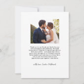 Merci simple photo de mariage script (Dos)