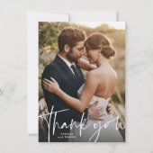 Merci simple photo de mariage script (Devant)