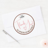 Merci simple rose minimaliste Étiquettes d'entrepr (Enveloppe)