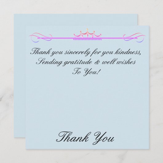 Merci sincèrement (Devant / Derrière)