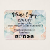 Merci Snap, Tag & Share Social Media Card (Dos)