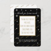 Merci Snow Beaucoup de personnalisation de Noël (Devant / Derrière)