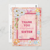 Merci soeur, carte d'artisanat (Devant / Derrière)