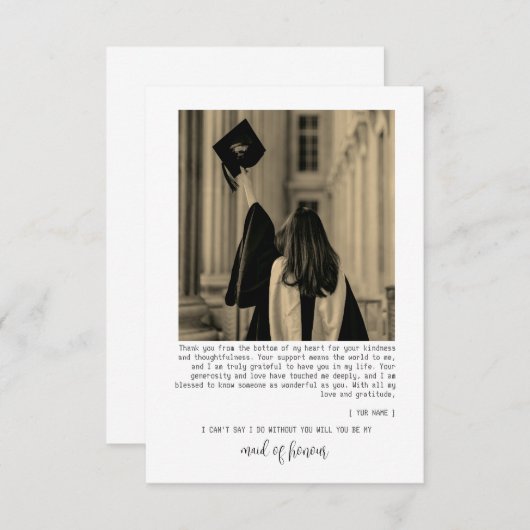 Merci souhaite une carte d'études supérieures en p (Devant / Derrière)