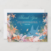 Merci sous l'eau Requin Enfants Anniversaire Merci (Devant)