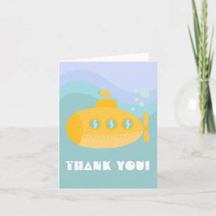 Merci - Sous-marin jaune adorable sous l'eau