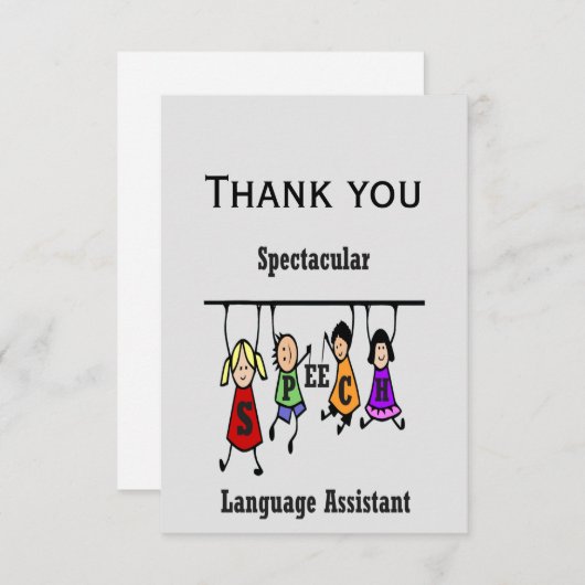 Merci Spectaculaire Discours Assistant Langue (Devant / Derrière)