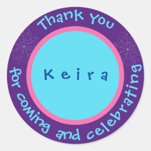 Merci Spideweb Fang-tastic - Étiquette Sticker