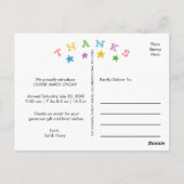 Merci Stars | Carte postale Faire-part de naissanc (Dos)