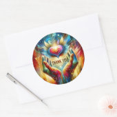 Merci" Sticker avec conception à colmatage oculair (Enveloppe)