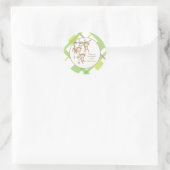 Merci | Sticker Baby shower des singes triplet (Sac)