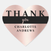 Merci! Sticker Coeur Rosegold du Salon Moderne (Devant)