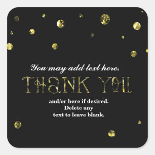 MERCI STICKER Points de Parties scintillant noir e