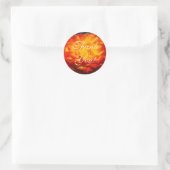 Merci ! stickers Bright Orange Rose Flower art (Sac)