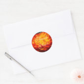 Merci ! stickers Bright Orange Rose Flower art (Enveloppe)