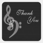 Merci - Stickers Carrés de musique (Devant)