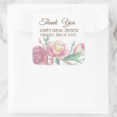 Merci, Stickers Fête des mariées Florale (Sac)