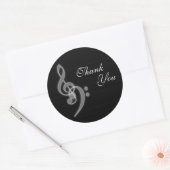 Merci - Stickers Rond Musique (Enveloppe)