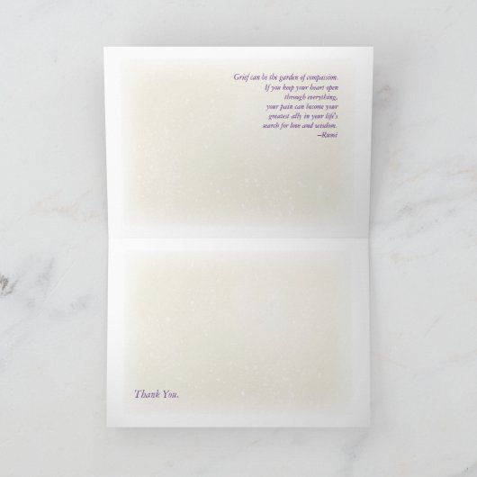 Merci (suite à la perte d'un être cher) (Intérieur)