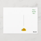 Merci Sunflower Floral Carte postale (Dos)