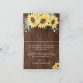 Merci Sunflowers Pays Mariage nuptiale (Intérieur)
