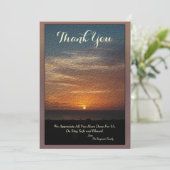 Merci Sunset Tropical Sun Nature Carte personnalis (Debout devant)