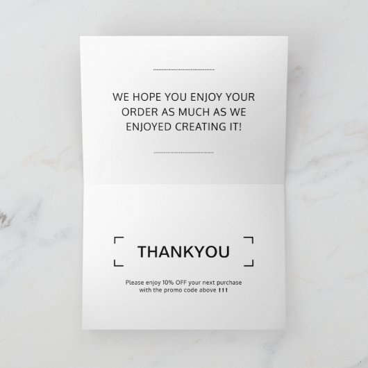 Merci sur mesure, promotion d'entreprise moderne (Intérieur)