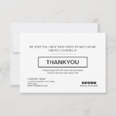 Merci sur mesure, promotion d'entreprise moderne (Dos)