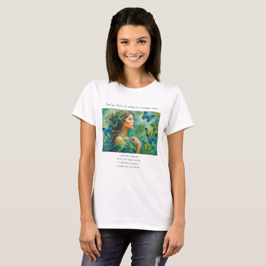 Merci, T-shirt Poem. (Devant entier)