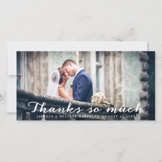 Merci tant de Merci Mariage Carte photo (Devant)