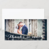 Merci tant de Merci Mariage Carte photo (Devant / Derrière)