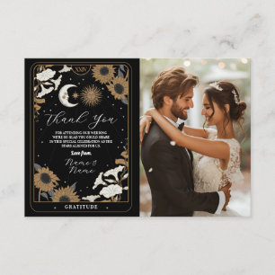 Merci Tarot Sun Moon Photo Cartes de mariage