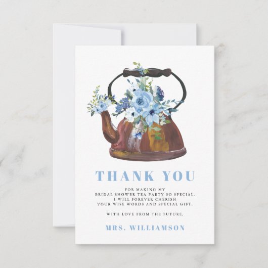 Merci Tea Party Dusty Blue Fête des mariées (Devant)