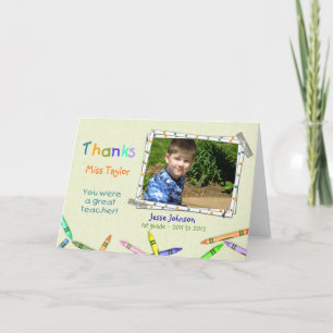Merci Teacher Custom Photo/Name Card