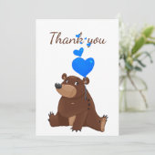 Merci Teddy Bear Balloons Caricature Animaux amusa (Debout devant)