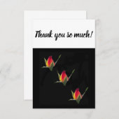 Merci tellement de carte avec des boutons roses (Devant / Derrière)