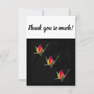 Merci tellement de carte avec des boutons roses