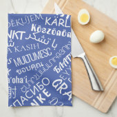 Merci Texte Serviette de cuisine Mots multilingues (Quart Plié)