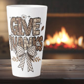 "Merci" Thanksgiving Latte Mug