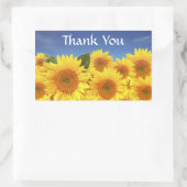 Merci Tournesol Jaune Sticker Étiquette (Sac)