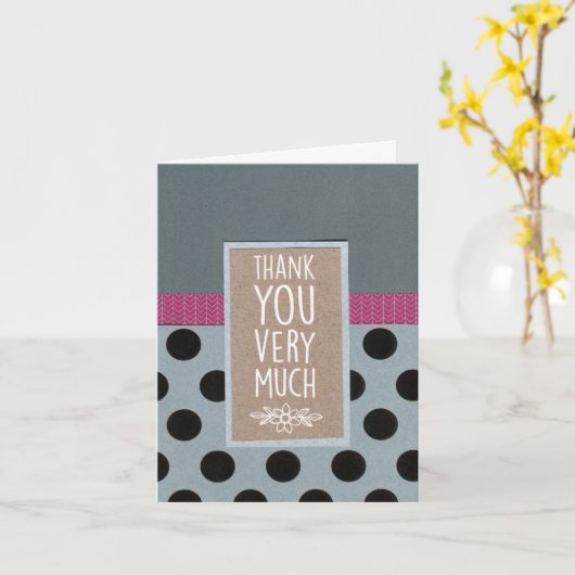 Merci Très plié 4 x 5,6 carte (Fleur jaune)