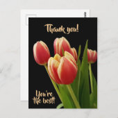 Merci, tu es la meilleure carte postale avec tulip (Devant / Derrière)