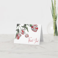 Merci | Tulipes rouges et blanches