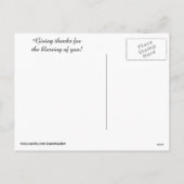 MERCI TURQUIE GOBBLER carte postale (Dos)