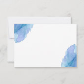 MERCI turquoise bleu de turquoise d'aquarelle (Dos)