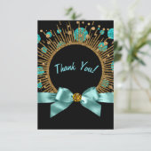 Merci turquoise bleu et or (Debout devant)