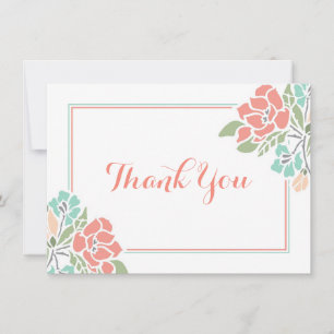 Merci turquoise de corail de baby shower floral