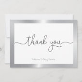 Merci typographie, argent et blanc arrière - plan (Devant)